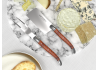Service à fromage Laguiole avec un manche en loupe de thuya et mitres inox image 3