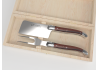 Service à fromage Laguiole avec un manche en bois de violette et mitres inox image 1