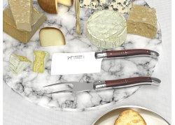 Service à fromage Laguiole avec un manche en bois de violette et mitres inox image 2