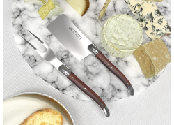 Service à fromage Laguiole avec un manche en bois de violette et mitres inox image 3