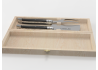 Service à fromage Laguiole avec un manche en bois d'ébène et mitres inox image 1