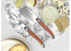 Service à fromage Laguiole avec un manche en bois d'If et mitres inox image 3