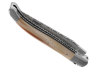 Couteau Laguiole prestige avec un manche en pointe de corne blonde et mitres inox image 4