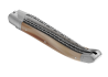 Couteau Laguiole prestige avec un manche en pointe de corne blonde et mitres inox image 5