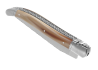 Couteau Laguiole prestige avec un manche en pointe de corne blonde et mitres inox image 6
