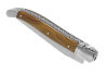 Couteau Laguiole prestige avec un manche en bois d'olivier et mitres inox image 6