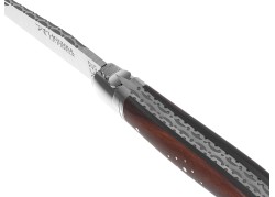 Couteau Laguiole prestige avec un manche en bois de violette et mitres inox image 1
