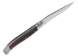 Couteau Laguiole prestige avec un manche en bois de violette et mitres inox image 3