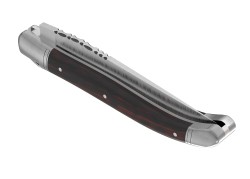 Couteau Laguiole avec un manche en bois d'amourette et 2 mitres inox image 5