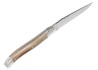 Couteau Laguiole avec un manche en pointe de corne blonde et 2 mitres inox image 3