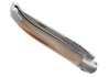 Couteau Laguiole avec un manche en pointe de corne blonde et 2 mitres inox image 4