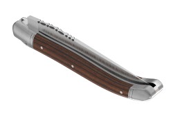 Couteau Laguiole avec un manche en bois de bocote et 2 mitres inox image 5