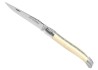 Couteau Laguiole avec un manche en os de bovin et 2 mitres inox image 1
