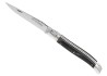 Couteau Laguiole avec un manche en corne brune et 2 mitres inox image 1