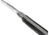 Couteau Laguiole avec un manche en corne brune et 2 mitres inox image 1