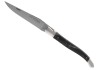 Couteau Laguiole avec un manche en corne brune et 2 mitres inox image 2