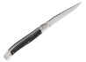 Couteau Laguiole avec un manche en corne brune et 2 mitres inox image 3