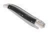 Couteau Laguiole avec un manche en corne brune et 2 mitres inox image 6