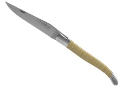 Couteau Laguiole avec un manche en érable onde et 2 mitres inox image 2