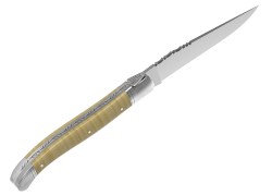 Couteau Laguiole avec un manche en érable onde et 2 mitres inox image 3