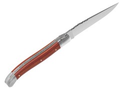 Couteau Laguiole avec un manche en bois de rose et 2 mitres inox image 3