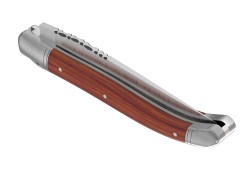 Couteau Laguiole avec un manche en bois de rose et 2 mitres inox image 5