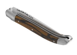 Couteau Laguiole avec un manche en bois d'ébène royal et 2 mitres inox image 5