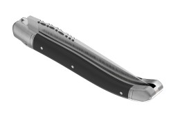 Couteau Laguiole avec un manche en bois d'ébène et 2 mitres inox image 5