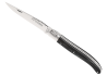 Couteau Laguiole avec un manche en corne brune et 1 mitre inox image 1
