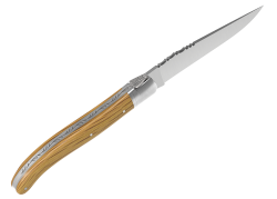 Couteau Laguiole avec un manche en bois de chêne et 1 mitre inox image 3