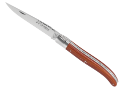 Couteau Laguiole avec un manche en bois de rose et 1 mitre inox image 1