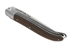 Couteau Laguiole avec un manche en bois de noyer et 1 mitre inox image 5