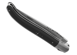Couteau Laguiole avec un manche en bois d'ébène et 1 mitre inox image 4