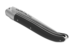 Couteau Laguiole avec un manche en bois d'ébène et 1 mitre inox image 5