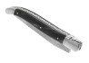 Couteau Laguiole collection damas avec un manche en corne brune et 2 mitres inox image 7