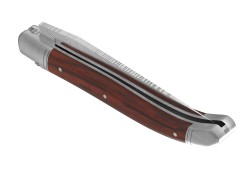 Couteau Laguiole collection damas avec un manche en bois de cocobolo et 2 mitres inox image 6