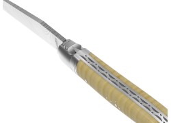 Couteau Laguiole collection damas avec un manche en érable onde et 2 mitres inox image 2