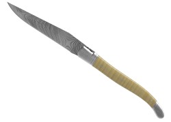 Couteau Laguiole collection damas avec un manche en érable onde et 2 mitres inox image 3