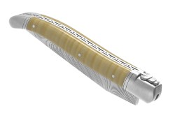 Couteau Laguiole collection damas avec un manche en érable onde et 2 mitres inox image 7