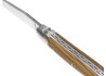 Couteau Laguiole collection damas avec un manche en bois de chêne et 2 mitres inox image 2