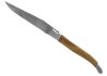 Couteau Laguiole collection damas avec un manche en bois d'olivier et 2 mitres inox image 3