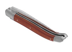 Couteau Laguiole collection damas avec un manche en bois de rose et 2 mitres inox image 6