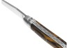 Couteau Laguiole collection damas avec un manche en bois d'ébène royal et 2 mitres inox image 2