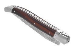 Couteau Laguiole collection damas avec un manche en bois de violette et 2 mitres inox image 7