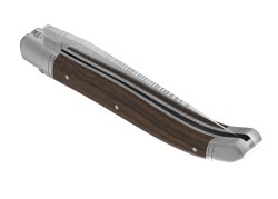 Couteau Laguiole collection damas avec un manche en bois de noyer et 2 mitres inox image 6