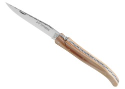 Laguiole knife full handle blond horn tip image 1