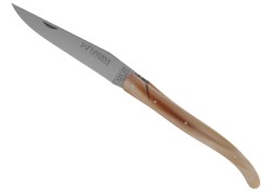 Laguiole knife full handle blond horn tip image 3
