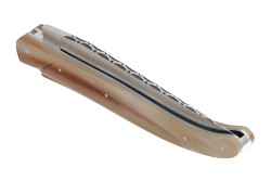 Laguiole knife full handle blond horn tip image 6
