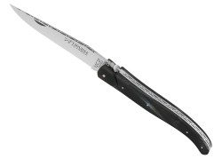 Couteau Laguiole plein manche en corne brune image 1