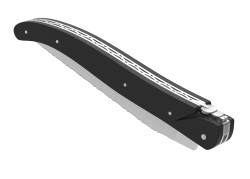 Couteau Laguiole plein manche en bois d'ébène image 6
